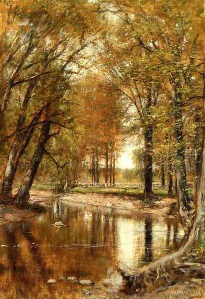 Spring on the River Oil Painting by Thomas Worthington Whittredge