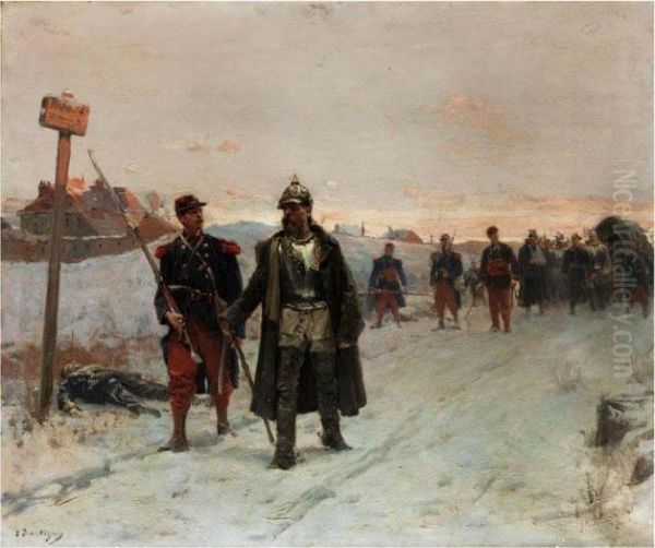 Szene Aus Dem Deutsch-franzosischen Krieg Oil Painting by Paul Emile Boutigny