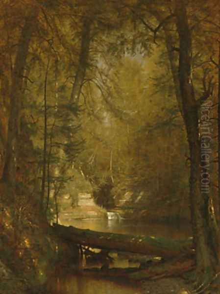 The Trout Pool Oil Painting by Thomas Worthington Whittredge