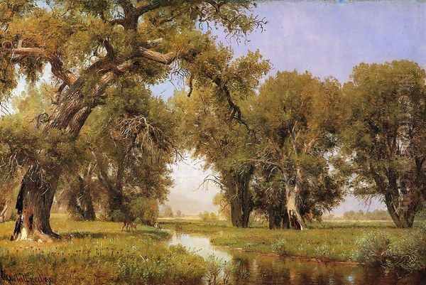 On the Cache la Poudre River, Colorado Oil Painting by Thomas Worthington Whittredge