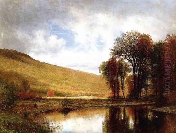 Autumn on the Deleware Oil Painting by Thomas Worthington Whittredge