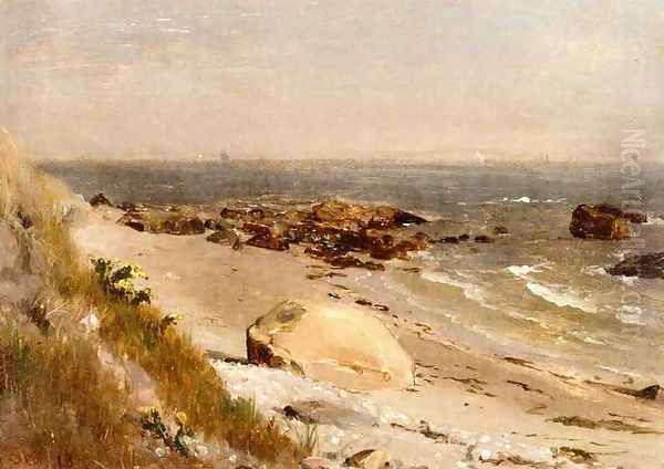 Beach Scene, Narragansett Bay Oil Painting by Thomas Worthington Whittredge