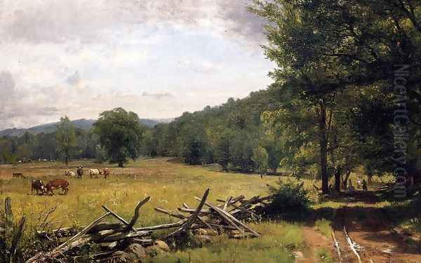 The Meadow Oil Painting by Thomas Worthington Whittredge