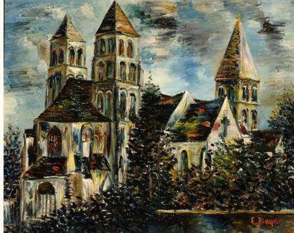 L'eglise Oil Painting by Emile Boyer