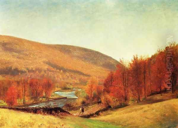 Autumn Landscape, Vermont Oil Painting by Thomas Worthington Whittredge