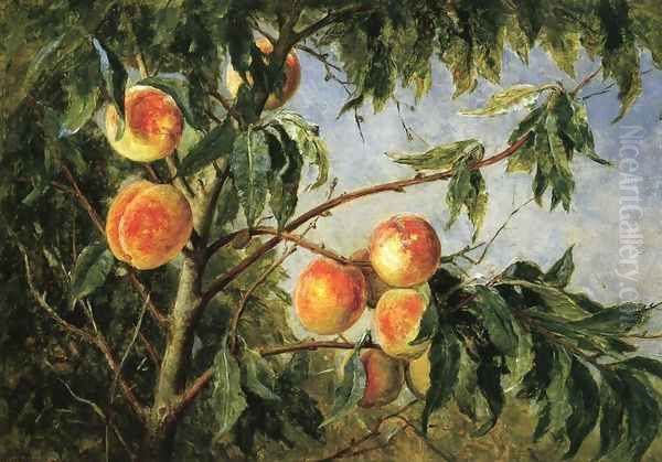 Peaches Oil Painting by Thomas Worthington Whittredge