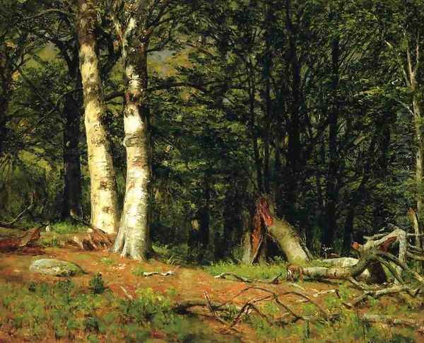 Fallen Birch Oil Painting by Thomas Worthington Whittredge