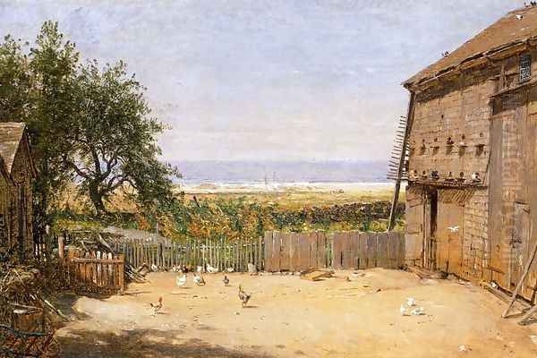 The Sea from the Dove Cote, Newport, Rhode Island Oil Painting by Thomas Worthington Whittredge