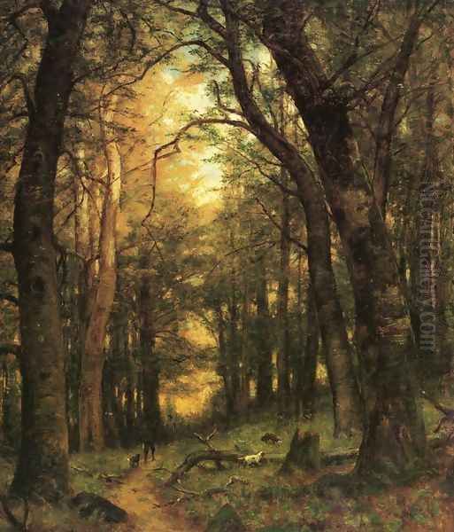 The Old Hunting Ground Oil Painting by Thomas Worthington Whittredge