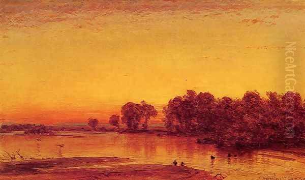 The Platte River Oil Painting by Thomas Worthington Whittredge