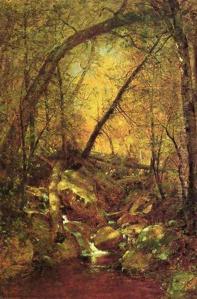 Sunshine on the Brook Oil Painting by Thomas Worthington Whittredge