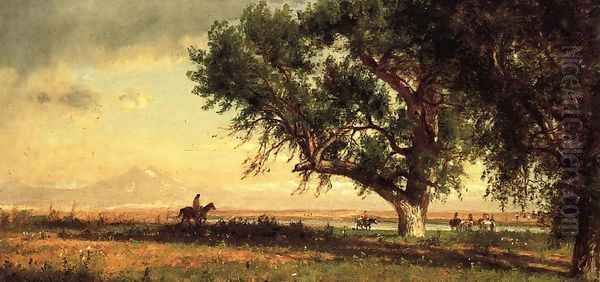 View of the Platte River Oil Painting by Thomas Worthington Whittredge