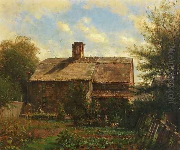 Old House, Westport Oil Painting by Thomas Worthington Whittredge