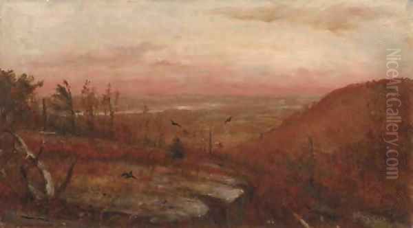 Twilight, Kauterskill Clove Oil Painting by Thomas Worthington Whittredge