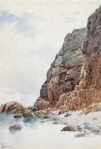 Rocky Coast Oil Painting by Alfred Thompson Bricher