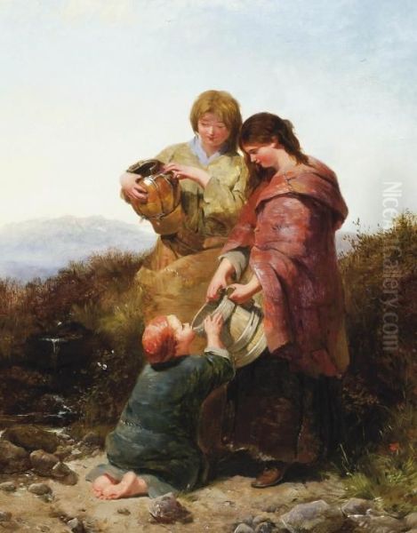 The Water Carriers Oil Painting by Henry Bright