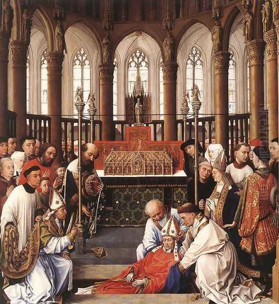 Exhumation of St Hubert 1437-40 Oil Painting by Rogier van der Weyden