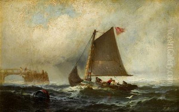 Under Full Sail Oil Painting by Franklin Briscoe