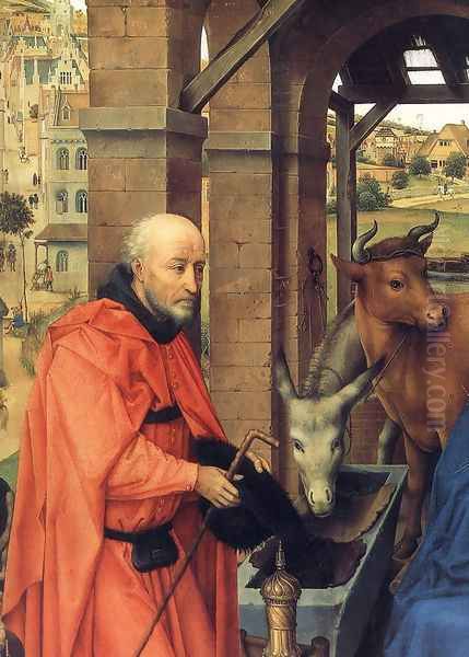 Adoration of the Magi - detail Oil Painting by Rogier van der Weyden