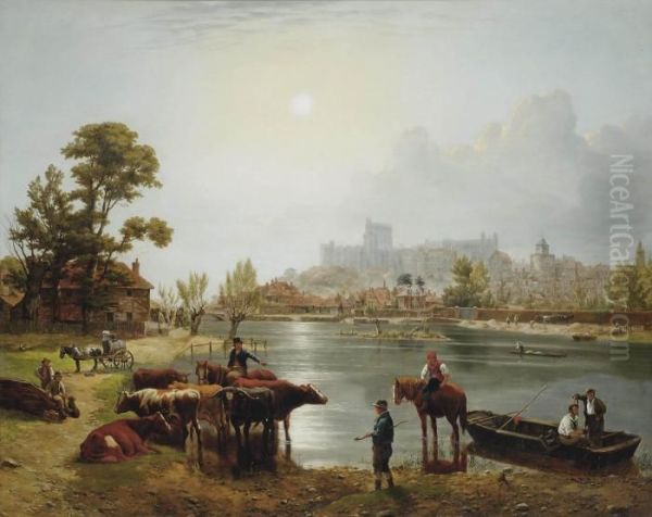 Windsor Castle Oil Painting by Edmund Bristow