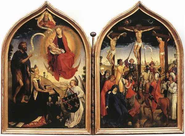 Diptych of Jeanne of France 1452-70 Oil Painting by Rogier van der Weyden