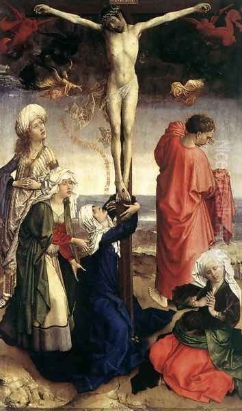 Crucifixion 1440s Oil Painting by Rogier van der Weyden