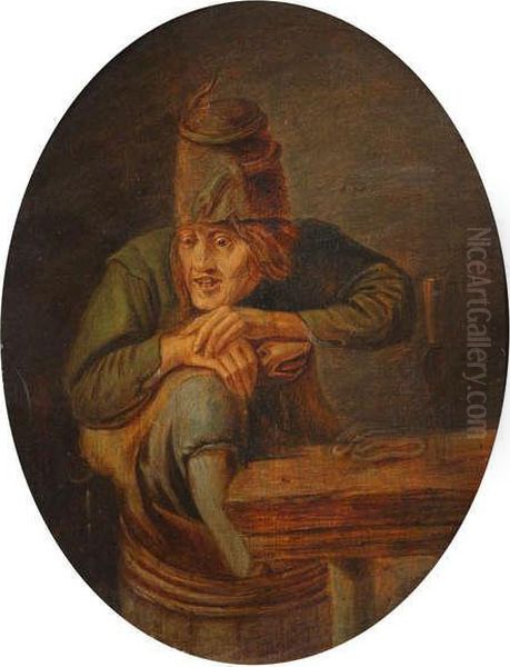 Waanzinnige Met Big En Slangenmuts Oil Painting by Adriaen Brouwer