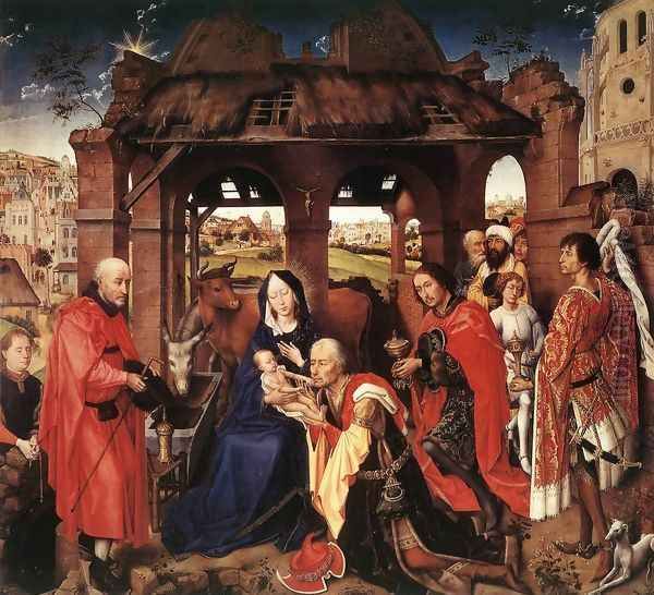 St Columba Altarpiece (central panel) c. 1455 Oil Painting by Rogier van der Weyden