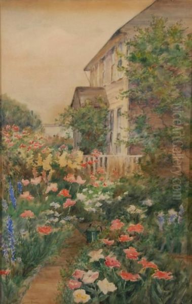 Nantucket Garden Oil Painting by Carroll Butler Brown