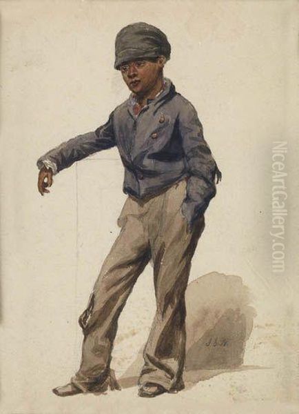 Young Boy Oil Painting by John George Brown