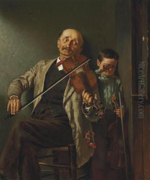 The Duet Oil Painting by John George Brown