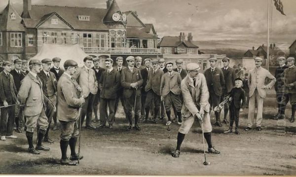 The International Golf Match Of 1902 Oil Painting by Michael Brown