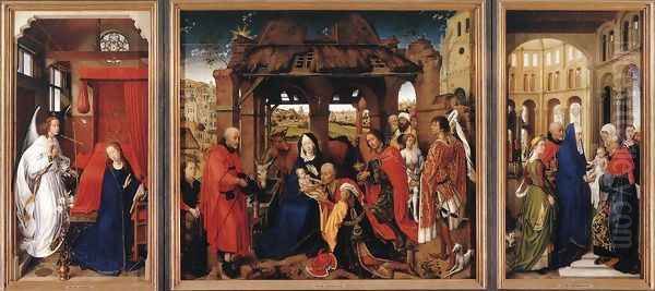 St Columba Altarpiece c. 1455 Oil Painting by Rogier van der Weyden