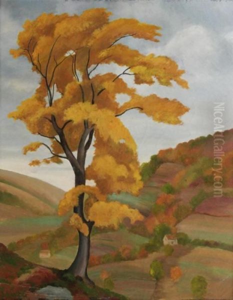 A Walnut Tree Oil Painting by Edward Bruce