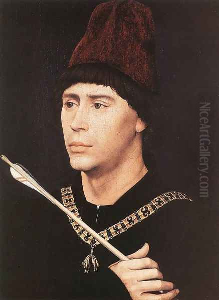 Portrait of Antony of Burgundy c. 1461 Oil Painting by Rogier van der Weyden