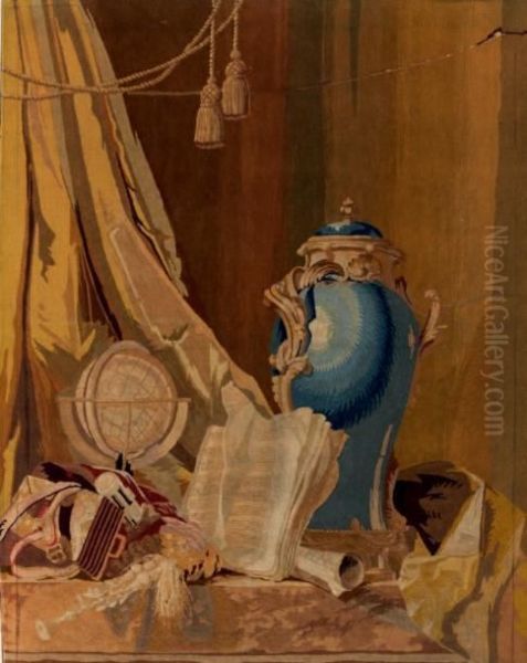 Nature Morte Au Vase Bleu Et Au Globe Terrestre Oil Painting by Jan The Elder Brueghel