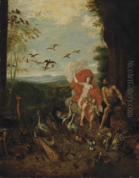 An Allegory Of Air And Fire Oil Painting by Jan Brueghel the Younger