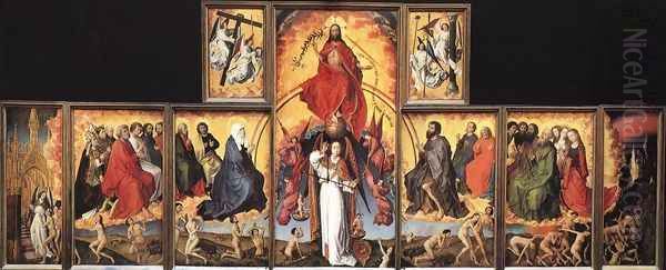 The Last Judgment Polyptych 1446-52 Oil Painting by Rogier van der Weyden