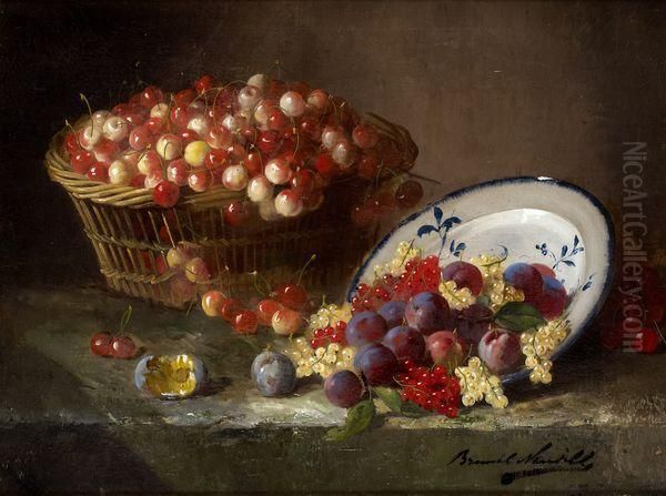 Nature Morte Aux Raisins Et Figues Oil Painting by Alphonse de Neuville