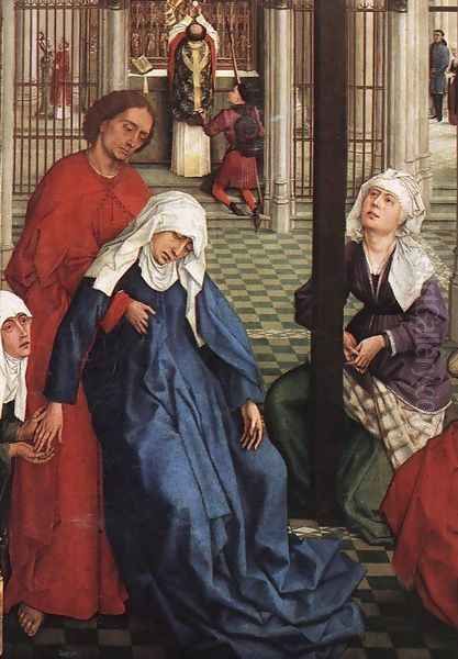 Seven Sacraments Altarpiece (detail-3) 1445-50 Oil Painting by Rogier van der Weyden