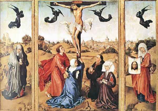 Triptych of Holy Cross Oil Painting by Rogier van der Weyden