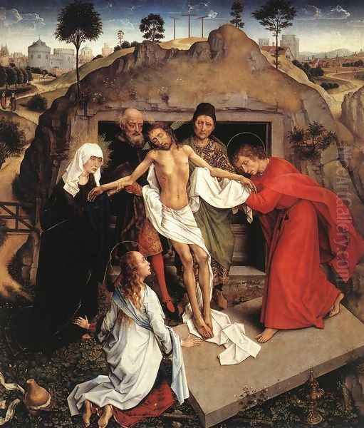 Entombment of Christ 1450 Oil Painting by Rogier van der Weyden