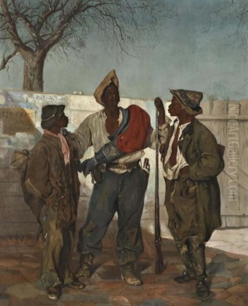 Les Admirateurs Oil Painting by Frank Buchser