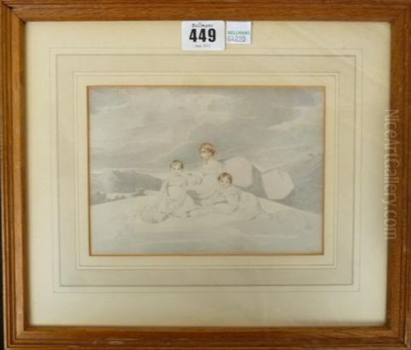 Three Children Oil Painting by Adam Buck