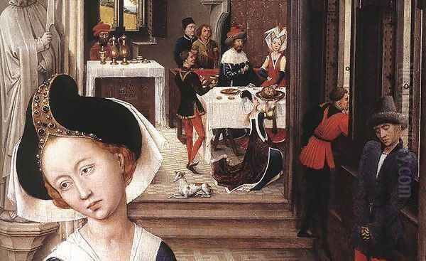 St John Altarpiece (detail-2) 1455-60 Oil Painting by Rogier van der Weyden