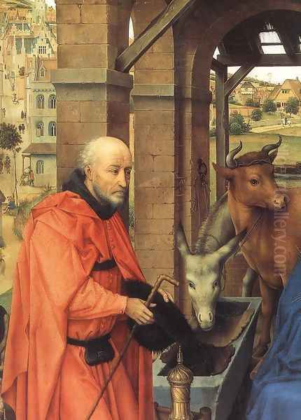 St Columba Altarpiece (detail-1) c. 1455 Oil Painting by Rogier van der Weyden