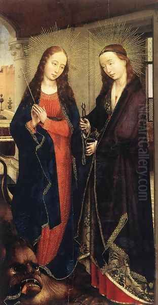 Sts Margaret and Apollonia 1445-50 Oil Painting by Rogier van der Weyden