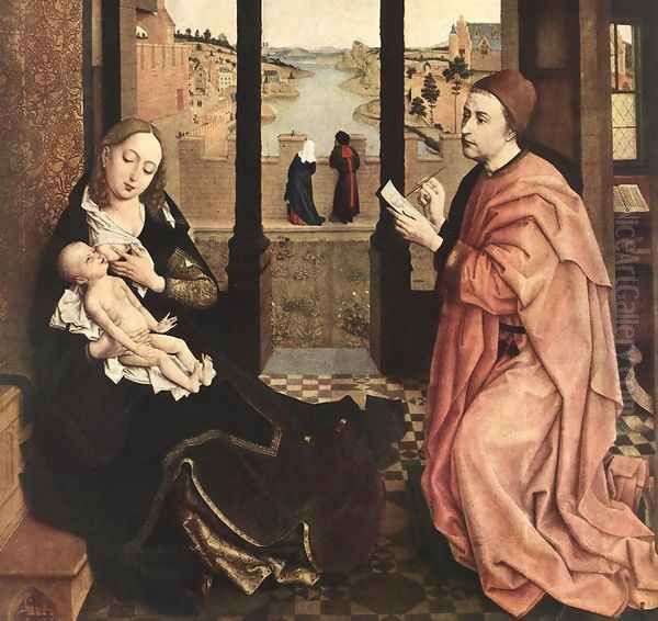 St Luke Drawing a Portrait of the Madonna (2) Oil Painting by Rogier van der Weyden