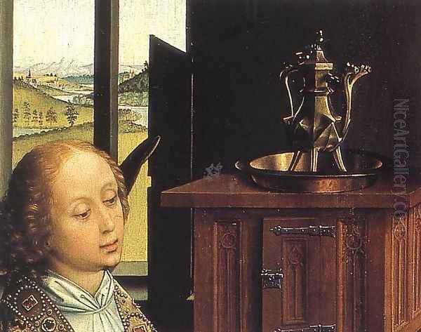 The Annunciation (detail-2) c. 1440 Oil Painting by Rogier van der Weyden