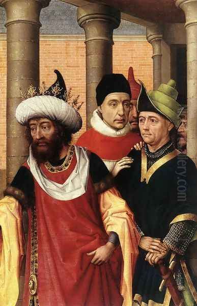 Group of Men c. 1460 Oil Painting by Rogier van der Weyden